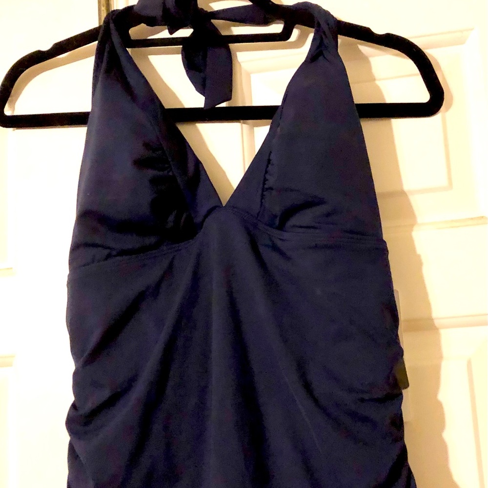 Athleta tankini swimsuit top navy NWT slimming